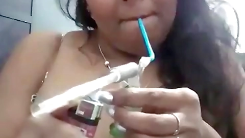 Naked Enjoying Hookah - Desi Bhabhi