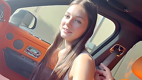19 Year Old Sophie Tyler Takes Dicks In The Back Of Rolls Royce Tightest Pussy Teddyt