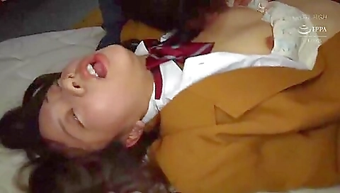 She is tied up, touched, smeared with an aphrodisiac, fingered until she squirts, and then fucked.