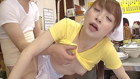 Kitchen Maid In Asia Shop Gets Fucked By Every Man In The Shop