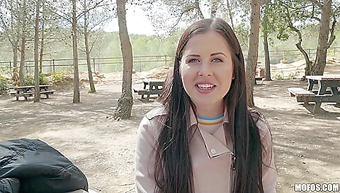 Cassie Right In Brunette Babe Public Fuck