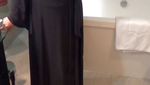 Desi booty show in black tights